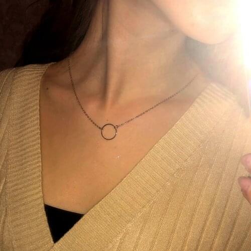 Dogeared Karma Circle Choker Statement Necklace Jewelry Kolye Colar Chain Women Collares Collier Collar Ketting Bijoux Femme