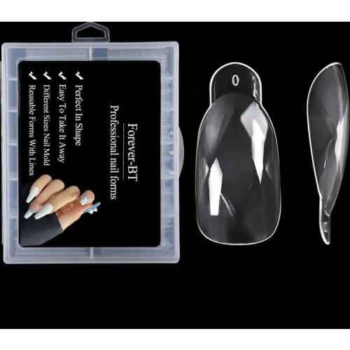 60pcs/bag Nail Forms For Building Poly UV Gel Extension Tips Quick DIY Nails Salon Dual Forms