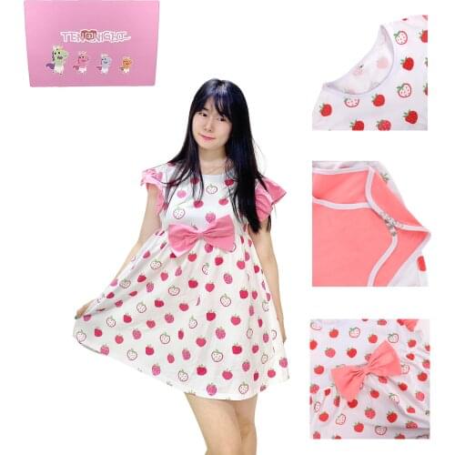 DDLG Onesie strawberry cute pajamas adult pajamas big bebe slim cotton one-piece one-piece abdl daddy girl dummy 3XL romper