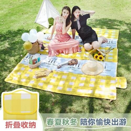 Picnic mat outdoor outing supplies thickened field mat portable spring outing lawn moisture-proof mat