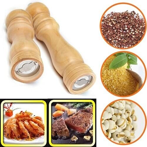 Practical Wooden Pepper Grinder Sauce Spice Hand Movement Mill Cooking Tool