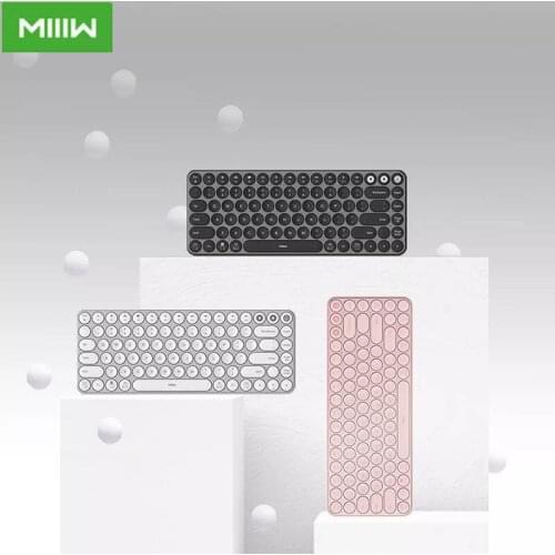 MIIIW Mini Bluetooth compitable Dual Mode Keyboard 85 Keys 2.4GHz Multi System Wireless For Office Computer Laptop Tablet