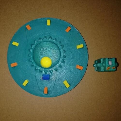 Ufo model flying saucer bogey figurine bogy Photography prop send a Robot for gift about 9.8*9.8cm