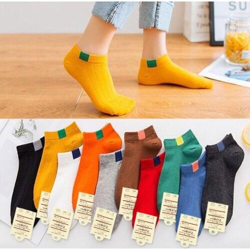 5 Pairs/10 Pairs latest design boat socks Fashion Candy Colored Socks for women and girls Casual Short Ankle Boat Low Cut Socks