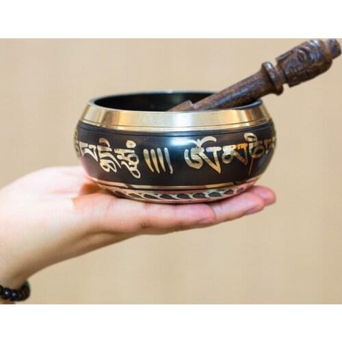 Wholesale buddha supplies # --HOME family efficacious protect# Tibet handmade Tibet ode Gilding Buddha bowl brass statue