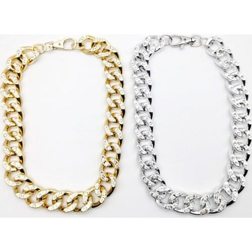 Gothic Punk Gold CCB Chain Collar Necklace Vintage Light Thick Short Choker Necklace Jewelry Gift For Women