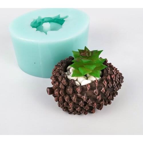 Pinecone pulp flowerpot mold creative cute mini succulent plant flowerpot resin personality fashion modeling small flower mold
