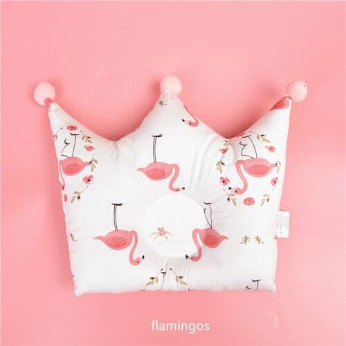 Newborn Baby Pillow for Sleeping Prevent Flat Head Washable with Neck Support Cute Pattern 100% Cotton