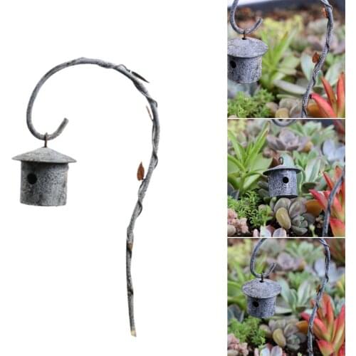 Floor Hanging Bird Cage Decoration Retro Gardening Succulent Ornaments Micro Landscape Handmade Crafts XHC88