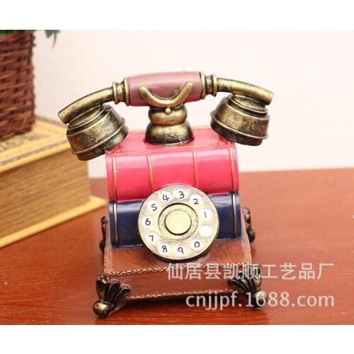 Resin ornaments antique telephones ornaments piggy SZ-ZKYY190A