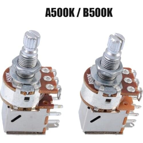50pcs A500K B500K Guitar Control Pot Push Pull Potentiometer Guitar part Chrome