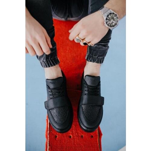 Knack Casual Male Shoes Black (Black Base) colorful Spring High Sole Leather Non-Elegant Posture Pleasant Clothing Shoes 999