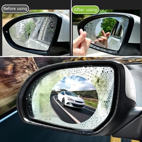 2Pcs Car styling for mitsubishi Car Mirror Window Clear Film Membrane Anti Fog Anti-glare Waterproof Sticker Driving Safety