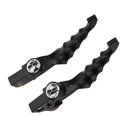 Black Skull Hand Brake Clutch Lever For 04-15 Harley Sportster 1200 883 XL XR 72