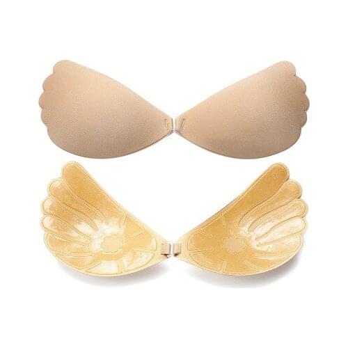 Self-Adhesive Silicone Strapless Bandage Bra Front Closure Sexy Push Up Bras Women Wire Free Invisible Bra