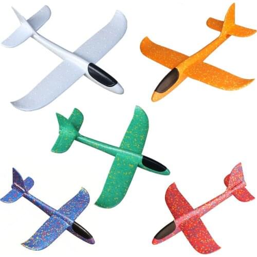 DIY Planes 37/48 CM Hand Throw Airplane EPP Foam Launch Fly Glider Model Aircraft Outdoor Fun Toys for Children Party Game Gifts