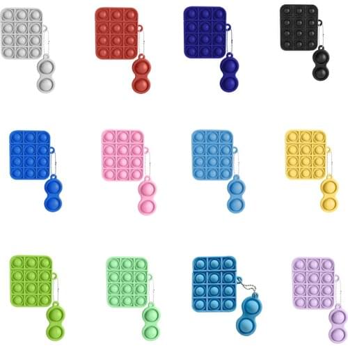 Silicone Headphone Case for Airpods 1/2 Push Bubble Sensory Toy Anti-stress Toys Stress Relief Concentration Training