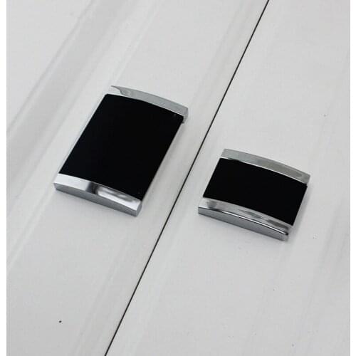 Modern simple invisible open installation handle cabinet knob Wardrobe cabinet flip handle Zinc alloy furniture drawer pull 64mm