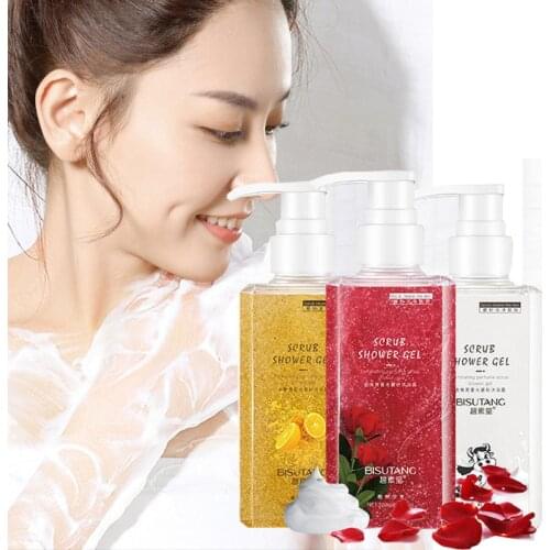 Hydrating Shower Gel Exfoliating Perfume Granule Scrub Mild Brighten Body Care Whitening Moisturizing Bath Mud Remove Dead Skin