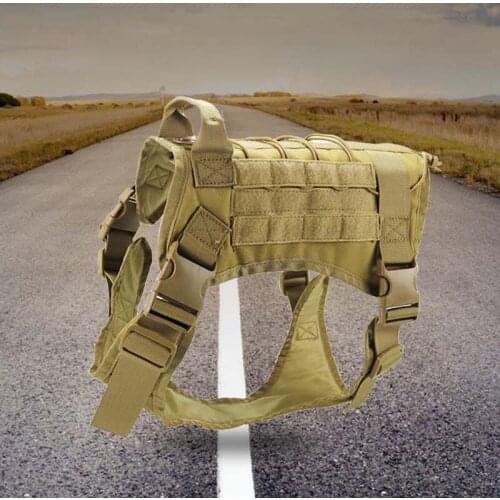 Military Tactical Dog Clothe Harness Vest Tactical Training Service Working Dogs Leash Lead Train Running For Medium Large Dog