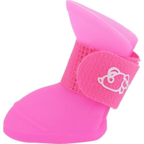 High Qualily Creative Design Pet Dogs Lovely Comfortable Waterproof PVC Boots Fashionable Type Soft Rain Shoes For Small Dogs