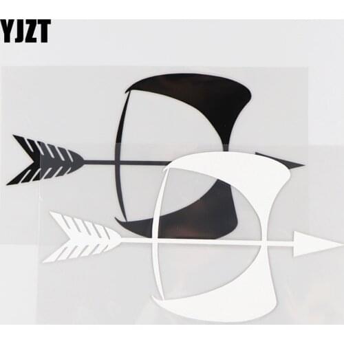 YJZT 18CM*10CM Creative Bow And Arrow Fashion Decoration Car Sticker Vinyl Decal Pattern 1A-0395