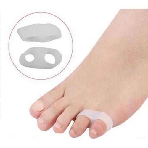 2 Pc Silicone Gel Toe Separator Tools Toe Finger Separator Feet Care Braces Tool Pinky Guard Foot Hallux Valgus Foot Care Tool