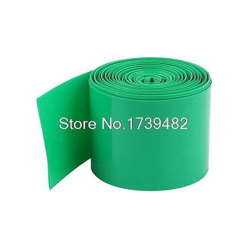 33Ft 10M 50mm Dark Green PVC Heat Shrink Tubing Wrap Cover for 2 x 18650 Battery