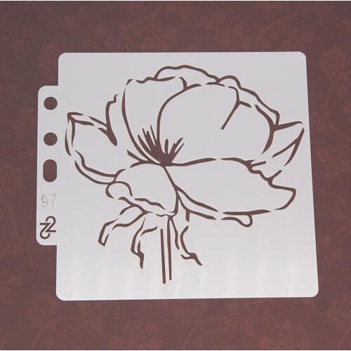 5PCS New flower Layering Stencils Drawing Color Spray stencil DIY Scrapbook photo album DIY Paper Card Crafts