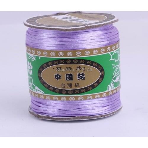 80M/Spool 1.5MM Braided Light Purple Nylon Chinese Knot Cord Macrame Handmade Beading Shamballa String Thread Rope for Handcraft