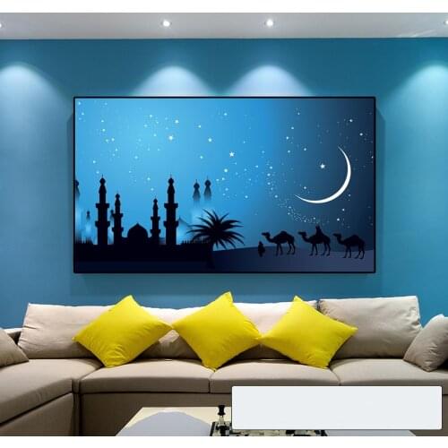 Abstract Arabian Night Scene Canvas Painting Landscape Art Posters and Prints Wall Pictures Modern Living Room Home Decoration