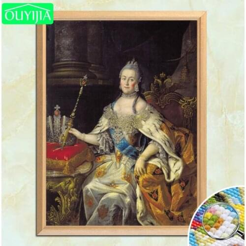 Tsarina Catherine II Scepter And Crown 5D DIY Diamond Painting Full Square Diamond Embroidery Picture Rhinestone Mosaic Painting