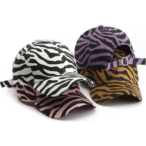 Snapback Cap Adjustable Size Leopard Print Baseball Caps For Women Fashion Brand Hats Zebra Print Womens Hip Hop Hat Sports Cap