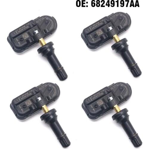 4PCS Car TPMS Tire Pressure Monitoring Sensor 68249197AA 434MHZ for Dodge Ram 2013-2020 For Jeep Cherokee For Ram 1500