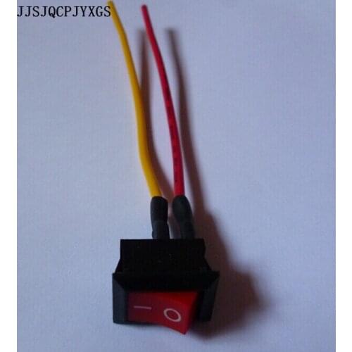 JJSJQCPJYXGS 100pcs red Indicator Light 2Pin Rocker Switch GPS switch ,switch horn button square Motorcycle ignition lighting
