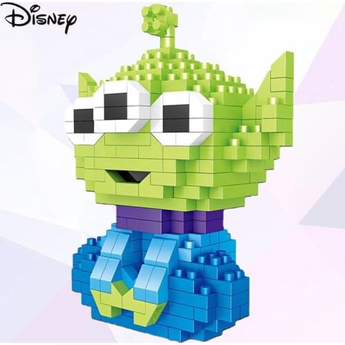 Disney Building Blocks Classic Cartoon Alien Monsters Mr. Q Michael Mike Big Eye Diamond DIY Model Brick Toy Assembly Adult Gift