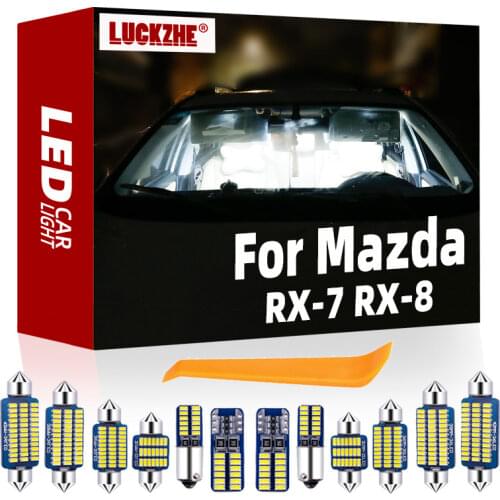 LUCKZHE Canbus For Mazda RX-7 RX-8 1986-2012 Vehicle LED Interior Dome Trunk License Plate Lights Bulbs Car Lighting Accessories