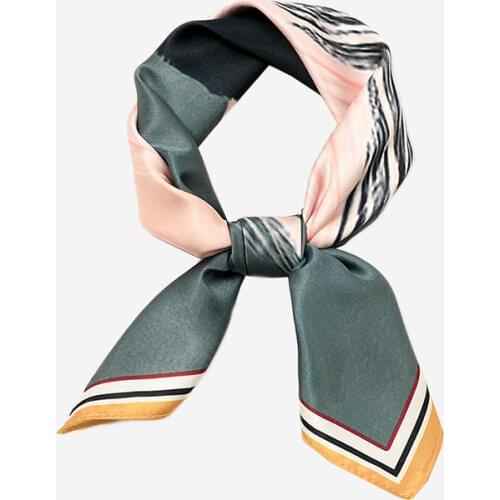 Fashion Silky Square Bandana Women Small Neck Scarf Elegant Lady Scarf New Design