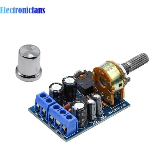 TDA2822M Audio Amplifier Module 2 * 1W Dual Channel Stereo Audio Power Amplifier Board with Potentiometer Switch DC 1.8 -12V