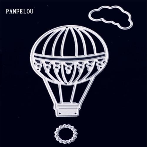 PANFELOU Metal craft Hot air balloon paper die cutting dies for Scrapbooking/DIY Easter wedding Halloween cards