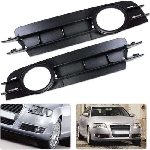 Car Front Bumper Fog Light Lamp Grill Grille For- A6 / A6 Quattro C6 2005-2008