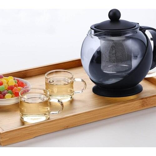 Half Moon Teapot With Removable Infuser Blooming and Loose Leaf Tea Maker Teapot Cup Set Flower Puer Oolong Tea Kettle