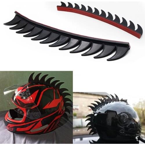 Rubber Dirt Biker Motocross Mohawk Biker Helmet Mohawks Spikes Motorcycle Helmet Mohawk Sticker 6 Color