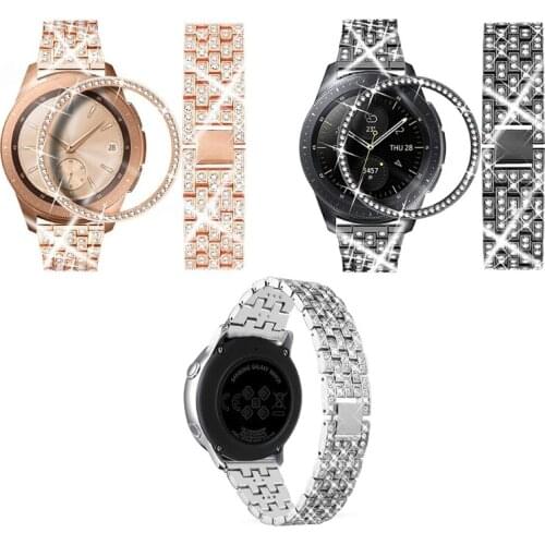 Luxury Diamond Stainless Steel Strap Wristband Metal Watchband Bracelet Belt for GalaxyWatch3