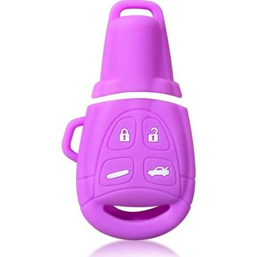 Silicone Car Key Cover Case For SAAB 9-3 9-5 93 95 Blank 2003-2011 4 Buttons Smart Remote Control Accessories Key Holder Fob Set