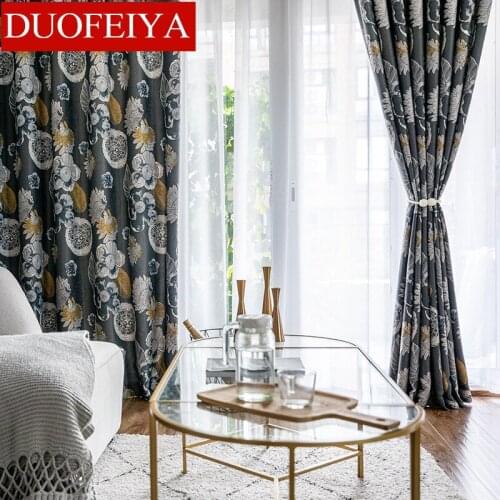Modern Simple New Single Side Printing Curtains for Living Dining Room Bedroom