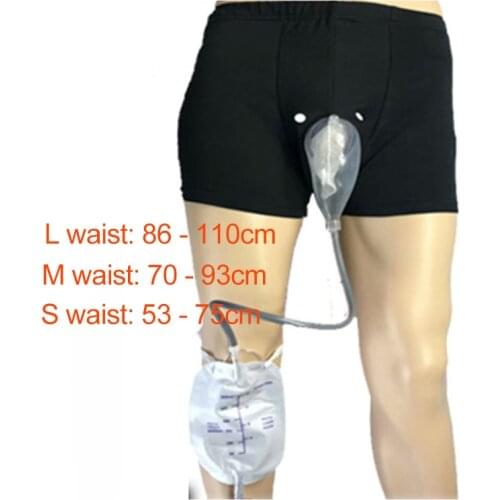 Wetips Silicone Removable Urine Collector Portable Urinal System With Underwear Urinal Pee Holder Urine Funnel Pee Catheter Bag