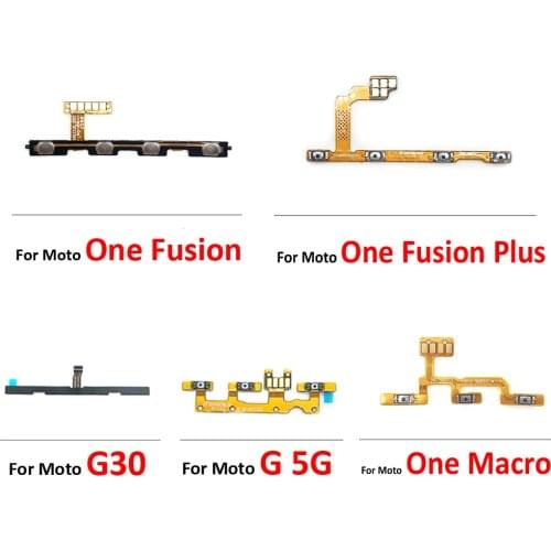 New Power On Off Volume Side Button Key Flex Cable For Moto One Macro Fusion Plus G30 G 5G G Power