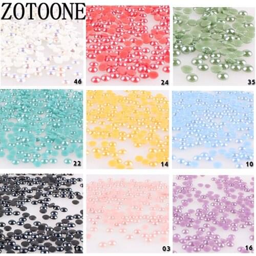 ZOTOONE SS16 Rhinestones Diy Ceramics Pearl Rhinestone Trim for Clothes Wedding Gresses for Nails Handicrafts Sewing Applique E