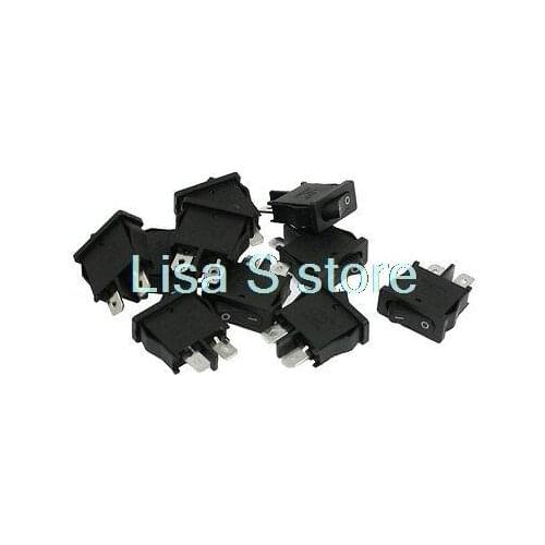 10 x Plastic 2 Terminals SPST 10A/125V 6A/250V Boat Rocker Switch